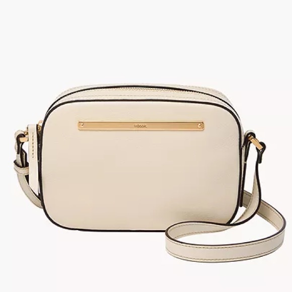 Sac à Main FOSSIL Liza Camera Bag - Jaune Doré, Cuir De Vache - Neuf Avec étiquettes